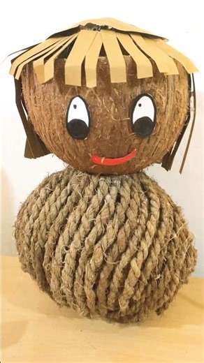 Coconut shell craft ideas | DIY Coconut shell doll