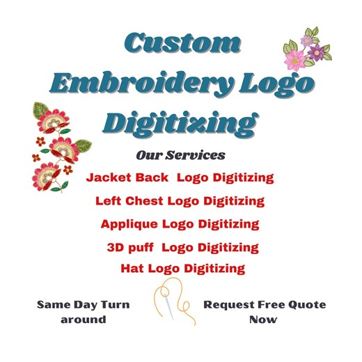 Custom Logo Digitizing for Embroidery, Logo Digitizing, Embroidery Digitizing Service, Image Digitizing Embroidery, Custom Digitize - Etsy
