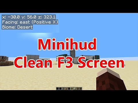 Minecraft Minihud - F3 Configurable Debug Menu Tutorial