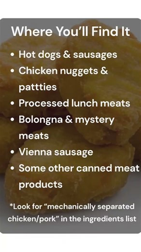 Mechanically separated meat? Not all foods are medicine. #foodasmedicine #nutrition #health