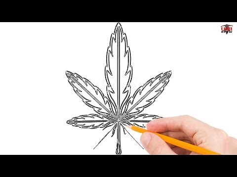 How to Draw a Weed Leaf Step by Step Easy for Beginners/Kids – Simple Leaves Drawing Tutorial