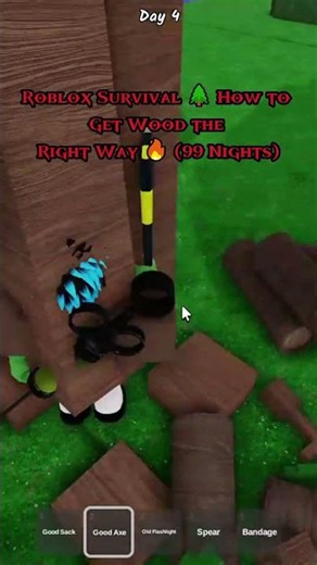 Roblox Survival 🌲 How to Get Wood the Right Way 🔥 (99 Nights)