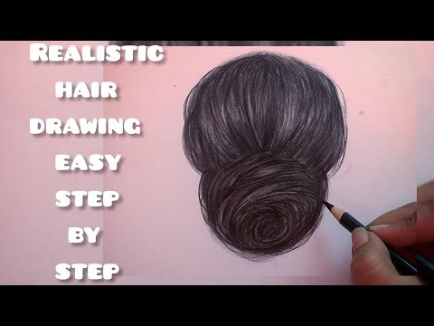 Realistic Hair Drawing Tutorial | Step by Step with Pencil