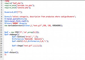 Códigos de barra en PDF con PHP
