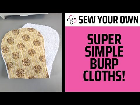 Sew Your Own Burp Cloths - Free tutorial and template - Gift for new mum / Baby Shower