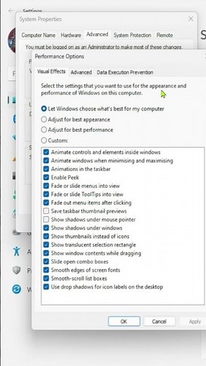 SPEED UP Windows 11 Using Advanced System Settings