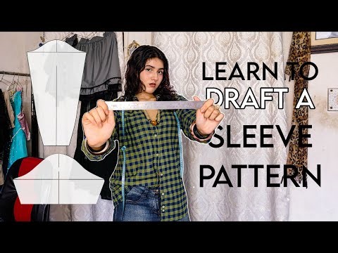 How to Draft a SLEEVE PATTERN for complete beginners (short sleeve + long sleeve)