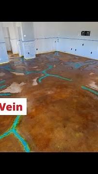 How To Create A Vein Effect On Concrete With Acid Stain Colors