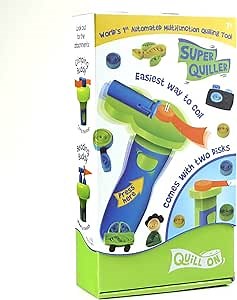 Quill On Super Quiller - Electric Quilling Tool - Quilling Tools and Supplies - with 5 mm Quilling Paper - Gifts for 10, 11, 12 Year Old Girls, Boys, Teens & Adults (Blue)