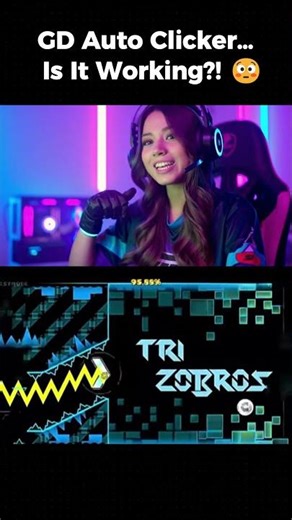 Geometry Dash Auto Clicker… Is It Working! 😳 #gd #geometrydash #games #shorts