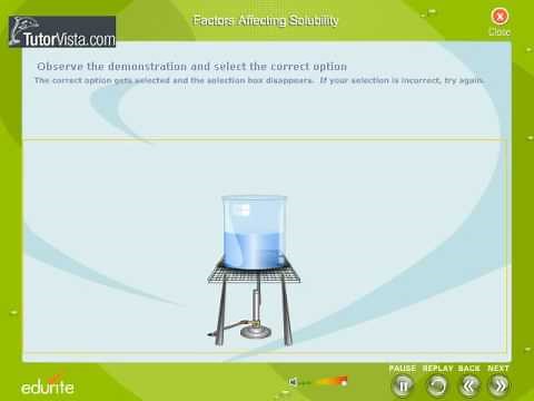 Factors Affecting Solubility