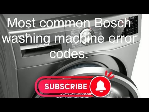 Most common Bosch washing machine Error / fault / failure / fehler codes. Waschmaschine.