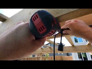 How to install string lights on a pergola