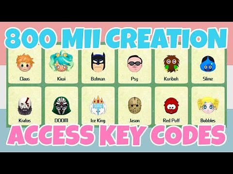Best 800+ Mii Character Creation Access Key Codes In Miitopia (Nintendo Switch)