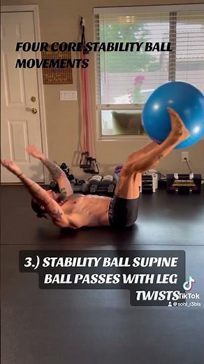 4 STABILITY BALL ALL CORE EXERCISES