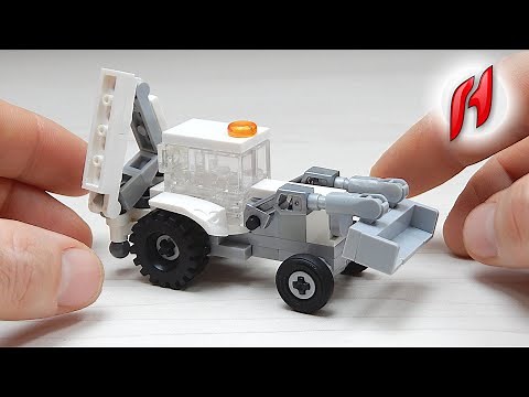 How to Build a Small Lego Backhoe Loader (MOC - 4K)