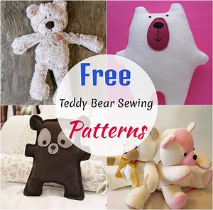 13 Free Teddy Bear Sewing Patterns - DIYnCrafty