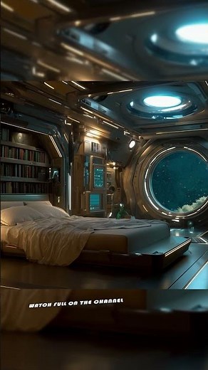 Crew Quarters from Poseidon Deep Sea Exploration Base | Sci-Fi Ambiance for Sleep, Study, Relaxation