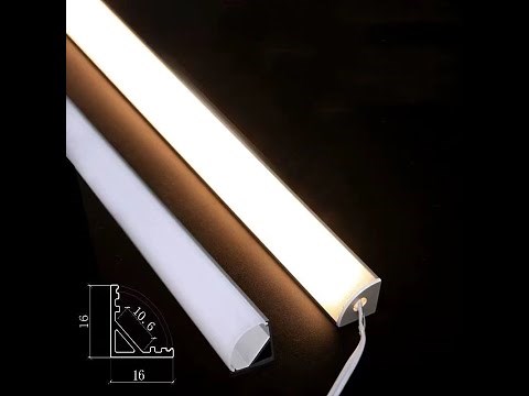 How to install 45 degree corner LED Profile LED strip channel?