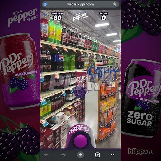 Blippar helps Dr Pepper introduce new flavor with Blackberry Blast AR.