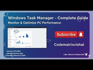💻 Task Manager Full Guide | CPU, GPU, SSD/HDD, RAM, Wi-Fi, Process & App History Explained