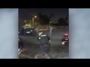 California cop swings baton at man, drawing cries of excessive force