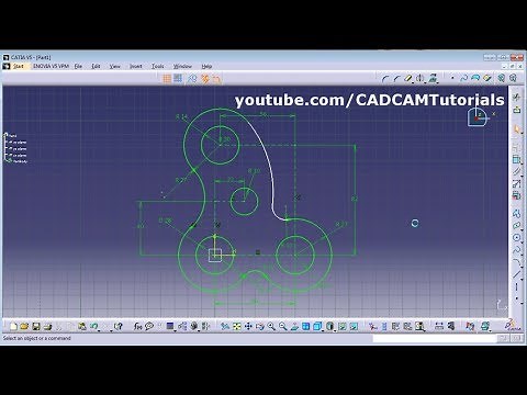 CATIA Training Course Exercises for Beginners - 2 | CATIA Sketcher Drawings