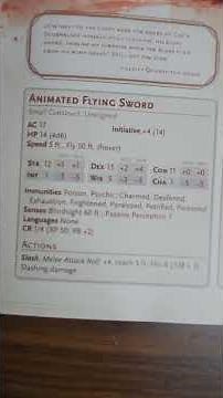 Animated Flying Sword - DnD 5.24e