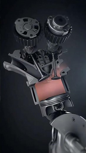 Engine 4-Stroke Cycle Explained! Piston, Valves, Crankshaft #shorts