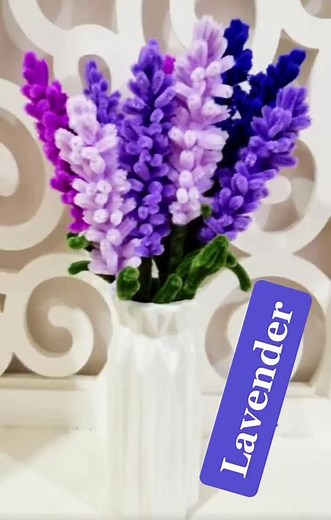 Lavender Flower Bouquet Tutorial with Fuzzy Wire