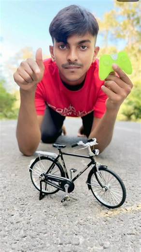 Remote control mini cycle unboxing and ride video #shorts