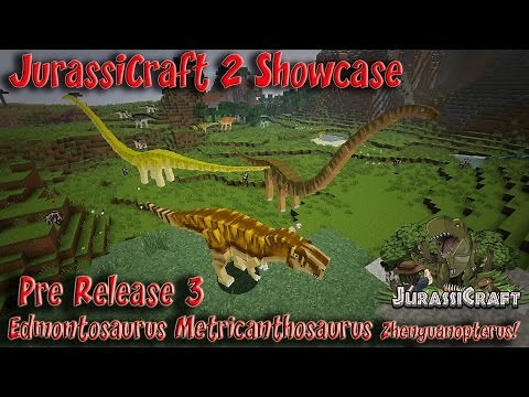 JurassiCraft 2.0 Showcase Pre Release 3 Dinosaurs & Flying Reptiles Velociraptor Growth T REX Death
