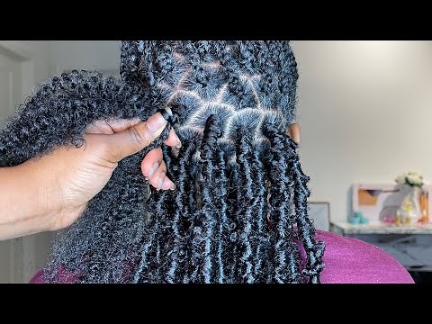 STEP-by -STEP VERY DETAILED BUTTERFLY LOCS TUTORIAL | THUMB METHOD / Using spring twist hair