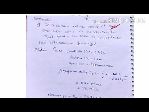 Numericals on CSMA/ CD - lecture 57/ computer network
