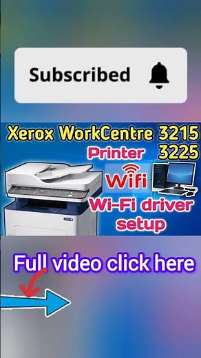 Xerox WorkCentre 3215 | 3225 Printer WiFi Driver setup. Xerox wireless print.#xeroxprinter #shorts