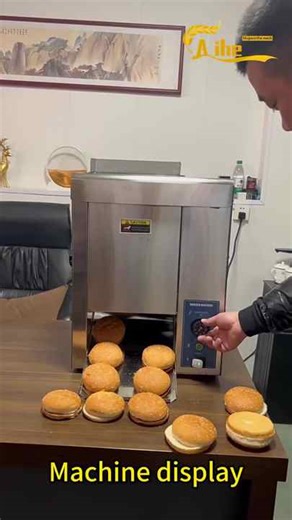 Breakfast Sandwich Egg Hamburger Maker Vertical Bun Toaster Heating Hamburger Toaster Machine Hamburger Bread Machine