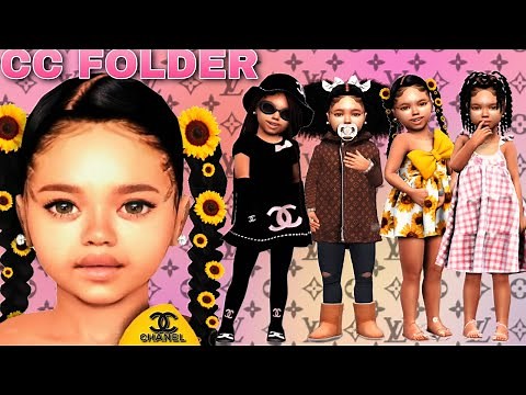 ✨ URBAN TODDLER CC FOLDER & SIM DOWNLOAD!! | HAIR, EDGES, CHANEL+MORE!! | SIMS 4 LOOKBOOK
