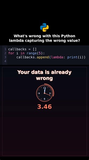 Whats wrong with this Python lambda capturing the wrong value? #pythonincident