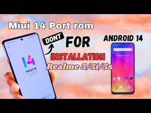 Miui port rom installation for realme 5/5i/5s | Android 14 | best port rom for Realme 5 Series