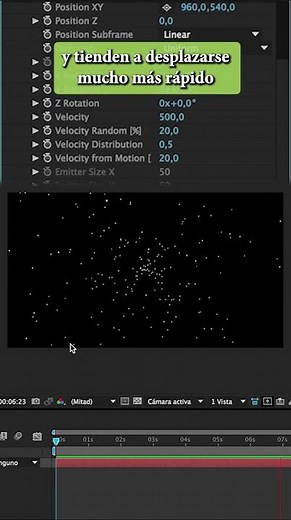 Controla la Velocidad de Partículas con Trapcode Particular #aftereffects #trapcodeparticular