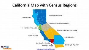 California Counties Map with 10 Slides - Free PowerPoint Template