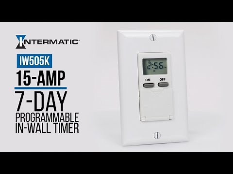 Install the IW505K 15-Amp 7-Day In-Wall Timer from Intermatic