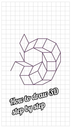 How to draw 3D step by step #shorts