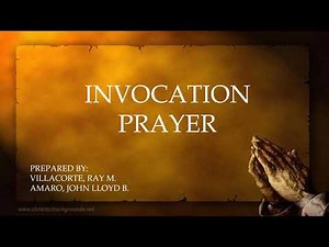 Invocation Prayer