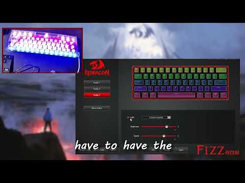 Redragon K617 Transparent Keyboard Backlights & macros Setting Tutorial