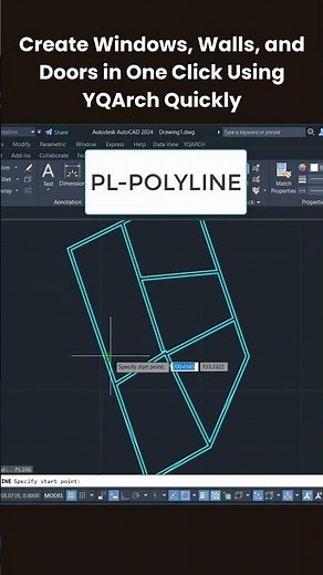 Create Windows, Walls, and Doors in One Click Using YQArch Quickly | AutoCAD Tutorial