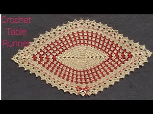 Crochet Table Runnr, Oval Shape || English Tutorial
