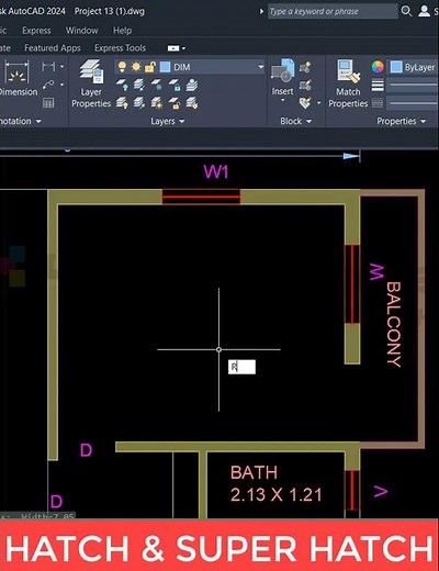 How to use Super Hatch in AutoCAD | AutoCAD Tutorial