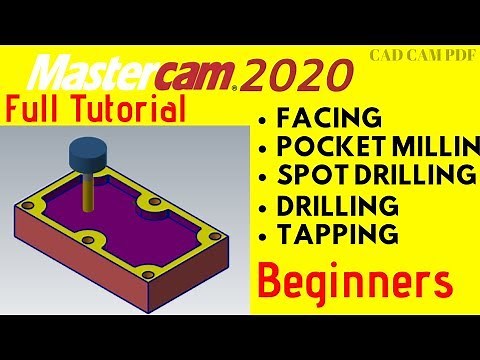 Milling Operations for Beginners #2 Mastercam 2020 Full Tutorial