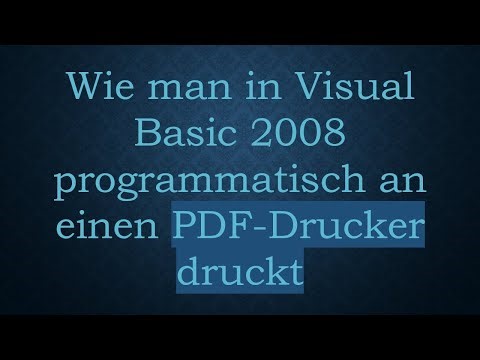 Wie man in Visual Basic 2008 programmatisch an einen PDF-Drucker druckt